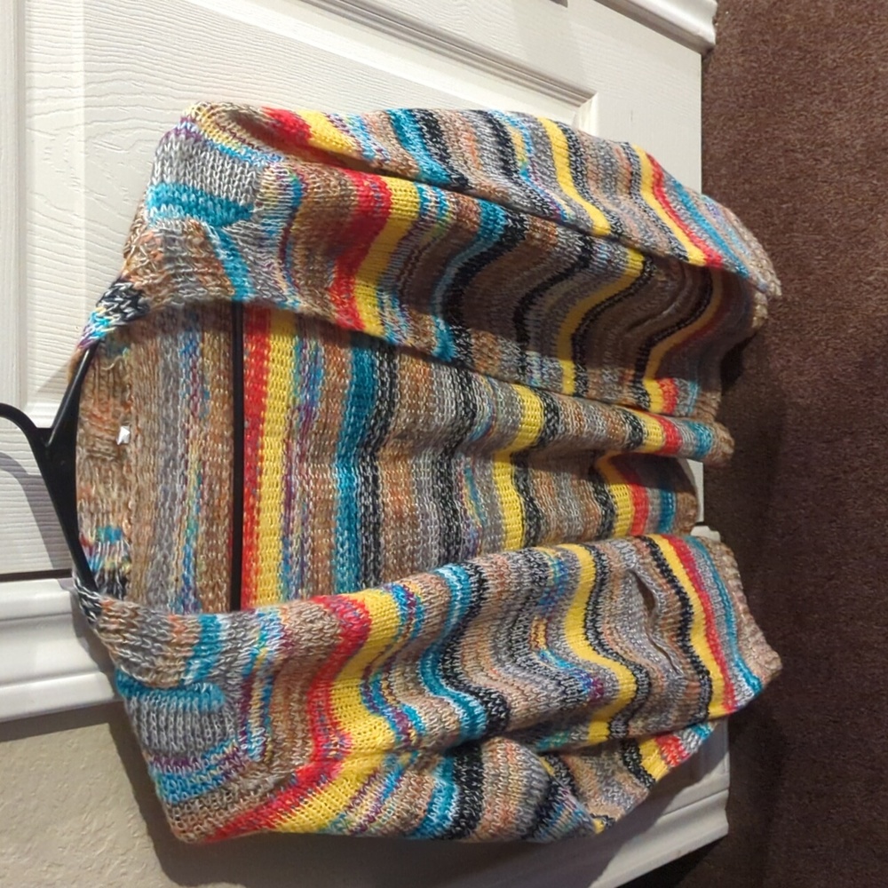 Colorful Striped Women's Cardigan